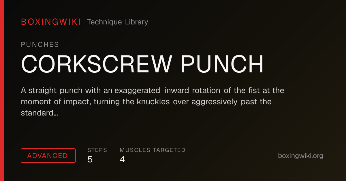How to Throw the Corkscrew Punch — Boxing Technique Guide | BoxingWiki